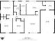 Floor plan of the home, showing the layout and dimensions of the rooms at 3407 Allison Ave, Indianapolis, IN 46224
