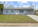 Charming blue single-story home with a well-maintained lawn and gray trim and a one car garage at 3407 Allison Ave, Indianapolis, IN 46224