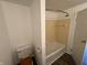 Full bathroom featuring bathtub, neutral walls, and updated fixtures at 3734 Ontario Cir, Indianapolis, IN 46268