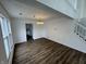 Inviting dining room with wood floors and chandelier lighting at 3734 Ontario Cir, Indianapolis, IN 46268