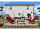 Backyard patio offers a fire pit, outdoor seating and dining, perfect for entertaining or relaxing in the fresh air at 4345 Elkhorn Dr, Westfield, IN 46062