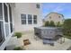 Backyard patio area features a modern hot tub for relaxation and leisure at 4733 Mecklenburg Dr, Plainfield, IN 46168