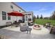 Relaxing backyard patio features comfortable seating, dining area, and cozy fire pit for outdoor enjoyment at 4733 Mecklenburg Dr, Plainfield, IN 46168