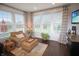 Cozy sunroom with large windows, comfortable seating, and hardwood floors, offering a relaxing space at 4733 Mecklenburg Dr, Plainfield, IN 46168