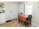 Eat-in kitchen with a wood dining table and access to the entryway at 508 Mount St, Greenfield, IN 46140