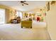 Open-concept living room featuring neutral walls, ample seating, and natural light at 5417 Kerns Ln, Indianapolis, IN 46268