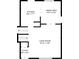 Layout featuring an open-concept kitchen, dining area, large living room and foyer at 5707 W Mills Rd, Indianapolis, IN 46221