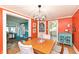 Warm dining room with access to the living room and kitchen at 5718 E Pleasant Run Parkway North Dr, Indianapolis, IN 46219