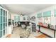 The living room has a gray couch and lots of decor at 5718 E Pleasant Run Parkway North Dr, Indianapolis, IN 46219
