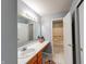 Bathroom with a extended vanity and good lightning at 5989 Ashmore Ln, Carmel, IN 46033