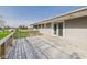 Spacious wood deck with access to the house at 6413 N Wheeling Ave, Muncie, IN 47304
