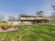 Spacious backyard featuring a firepit area at 6413 N Wheeling Ave, Muncie, IN 47304