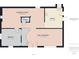 Detailed first floor plan showcasing the living/dining area, kitchen, foyer, half bath and bedroom at 6413 N Wheeling Ave, Muncie, IN 47304