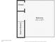 This floor plan exhibits the layout of a closet, stairs and balcony, showcasing spatial arrangement and functionality at 801 Bates St, Indianapolis, IN 46202