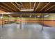 Spacious unfinished basement with exposed ceiling, ready for customization and ample storage space at 12404 Rose Haven Dr, Indianapolis, IN 46235
