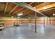 A spacious basement has an unfinished ceiling, concrete floor, and neutral walls at 12404 Rose Haven Dr, Indianapolis, IN 46235