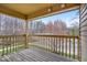 Outdoor patio with wooden deck flooring and neighborhood view at 12570 Timber Creek Dr # 7, Carmel, IN 46032