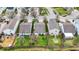 Overhead shot capturing well-kept backyards, mature trees, and the tranquil neighborhood setting at 16838 Aulton Dr, Noblesville, IN 46060