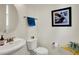 Stylish powder room featuring modern fixtures, clean design, and elegant decor at 253 1St Nw St, Carmel, IN 46032