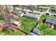 Overview of residential neighborhood featuring manicured lawns, mature trees, and a mix of housing styles at 318 Winfield St, Greenfield, IN 46140