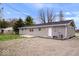 Wide shot of backyard with house and patio at 322 S Boehning St, Indianapolis, IN 46219