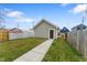 New garage with gray siding and walkway at 401 Iowa St, Indianapolis, IN 46225