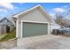 New garage with green door at 401 Iowa St, Indianapolis, IN 46225
