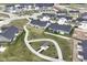 Bird's-eye view showcases the community layout, walking paths, and well-maintained landscaping at 4179 Hume Ave, Plainfield, IN 46168