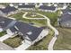 An aerial view of the community showcasing a walking path, a gazebo, and well maintained lawns at 4179 Hume Ave, Plainfield, IN 46168