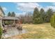 Expansive backyard featuring a covered patio with outdoor seating, perfect for entertaining and relaxation at 6272 Turnbridge Dr, Avon, IN 46123
