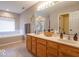 This bathroom features a double sink vanity, soaking tub, and neutral walls at 6272 Turnbridge Dr, Avon, IN 46123