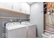 Laundry room featuring a modern washer and dryer set at 6272 Turnbridge Dr, Avon, IN 46123