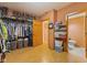 Walk-in closet that leads to a bathroom, offering ample storage space at 6351 Dixon Rd, Columbus, IN 47201