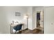 Cozy office offering a desk, good lighting, and storage space at 676 Nelson Dr, Mooresville, IN 46158