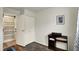 Home office with sliding door to bath and storage available at 676 Nelson Dr, Mooresville, IN 46158