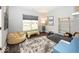Bedroom with a large window, unique wall decor, and play equipment at 694 N Sobota Way, Trafalgar, IN 46181