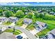 Aerial view of a neighborhood showcasing a well-planned community and manicured green spaces at 7251 Birch Leaf Dr, Indianapolis, IN 46259