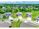 Aerial view of a residential area highlighting well-maintained homes, green spaces, and neighborhood streets at 7251 Birch Leaf Dr, Indianapolis, IN 46259