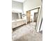 Double sink vanity bathroom with closet at 8030 Windham Lake Way, Indianapolis, IN 46214