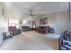Comfortable living room with vaulted ceilings and lots of space for lounging at 839 Bough St, Whiteland, IN 46184