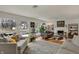Bright and spacious living room features large windows, hardwood floors, and a fireplace at 8990 Pickwick Dr, Indianapolis, IN 46260