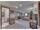 Cozy bedroom has accent lighting, sitting area and ensuite bathroom at 1021 Hudson Bay Dr, Greenwood, IN 46142