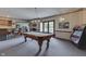 Spacious game room features a pool table, bar, and vintage jukebox at 1021 Hudson Bay Dr, Greenwood, IN 46142