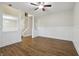 Spacious living room with fresh paint, hardwood floors, and modern trim work throughout the house at 11117 Harriston Dr, Fishers, IN 46037