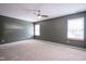 Spacious bedroom with neutral carpet, neutral walls and ceiling fan at 1163 Randall Way, Brownsburg, IN 46112