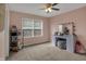 Bedroom with a vanity, a decorative mirror, and a cozy stool at 1279 Windswept Dr, Greenwood, IN 46143