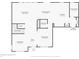 Blueprint of first floorplan showing the living room, dining room, Gathering room, bathroom, kitchen, and garage at 1279 Windswept Dr, Greenwood, IN 46143
