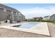 Beautiful backyard featuring a covered in ground pool and a gazebo with outdoor seating at 12988 Fernie Cir, Fishers, IN 46037