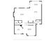Floor plan of first floor including living room, dining area, kitchen, office and bath at 12988 Fernie Cir, Fishers, IN 46037