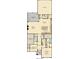 First floor plan featuring a kitchen, great room, bedrooms, owner's suite, garage, and covered patio at 15384 Cardonia Rd, Fishers, IN 46037